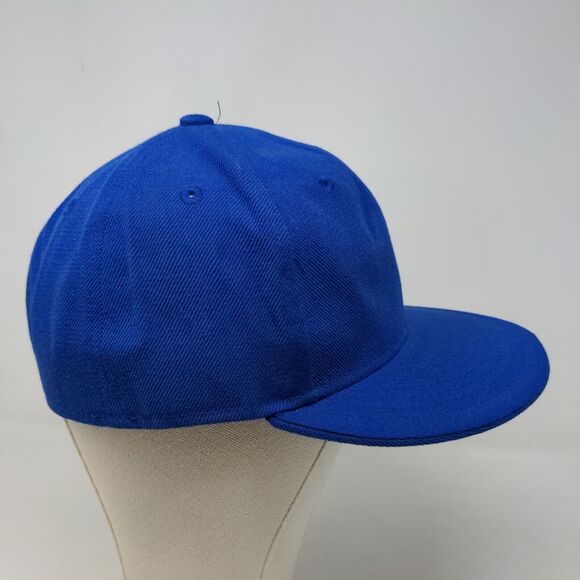 KB Ethos Men's Fitted Hat Blue Size L 7 3/8 Blank 100% Acrylic - Picture 4 of 8